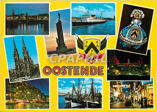 Cartes postales moderne Un Bonjour d'Oostende Bateau Poupee