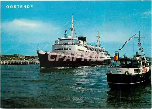 Cartes postales moderne Ligne Maritime Oostende Dover Bateaux