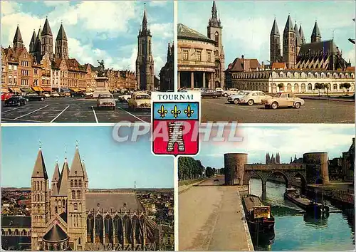 Cartes postales moderne Tournai Bateau Peniche