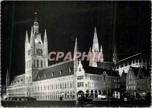 Moderne Karte Ypres Illumination les Halles