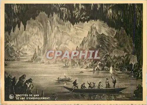 Cartes postales moderne Grottes de Han le Lac d'Embarquement