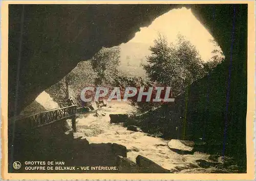 Moderne Karte Grottes de Han Gouffre de Belvaux Vue Interieure