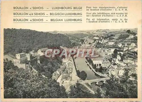 Moderne Karte Bouillon Semois Luxembourg Belge Bouillon vu de la Ramonette