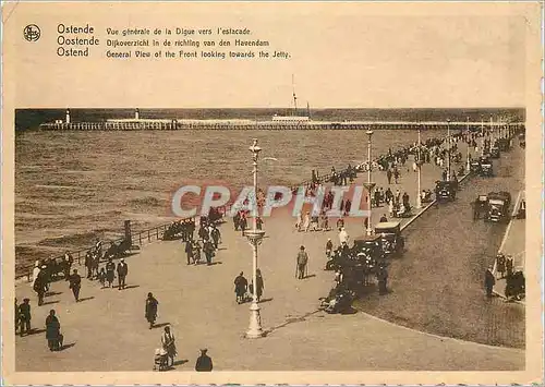 Cartes postales moderne Ostende Vue Generale de la Digue vers l'Estacade