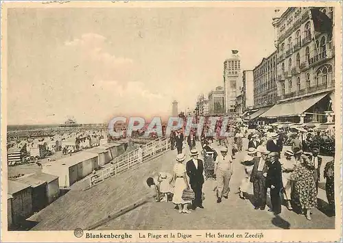 Moderne Karte Blankenberghe la Plage et la Digue