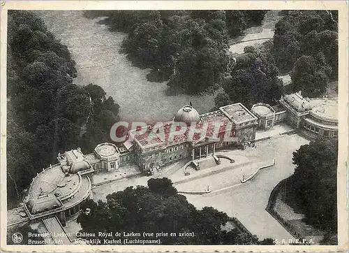 Cartes postales moderne Bruxelles Lucken Chateau Royal de Laeken (Vue prise en Avion)