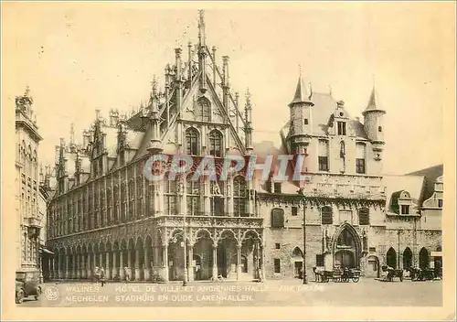 Moderne Karte Malines Hotel de Ville et Anciennes Halles