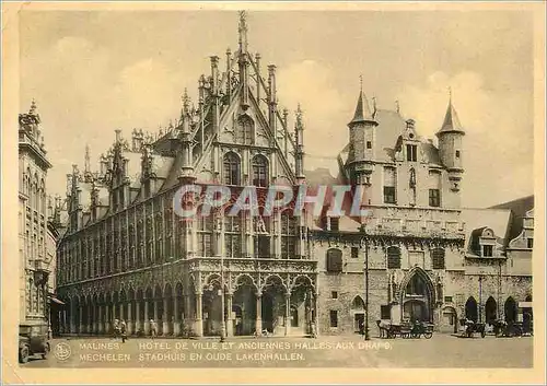 Cartes postales moderne Malines Hotel de Ville et Anciennes Halles aux Draps