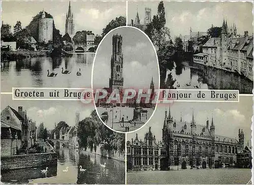 Moderne Karte Bonjour de Bruges