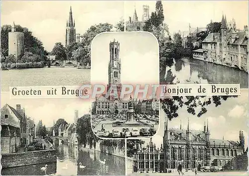 Moderne Karte Bonjour de Bruges