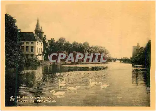 Moderne Karte Bruges le Lac d'Amour