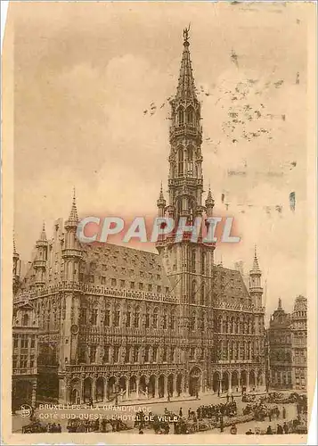 Moderne Karte Bruxelles la Grand'Place Cote Sud Ouest l'Hotel de Ville