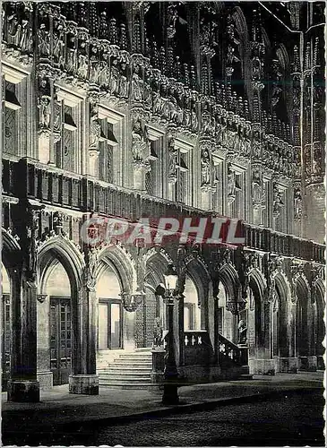 Cartes postales moderne Bruxelles Illumination Arcades de l'Hotel de Ville avec l'Escalier des Lions