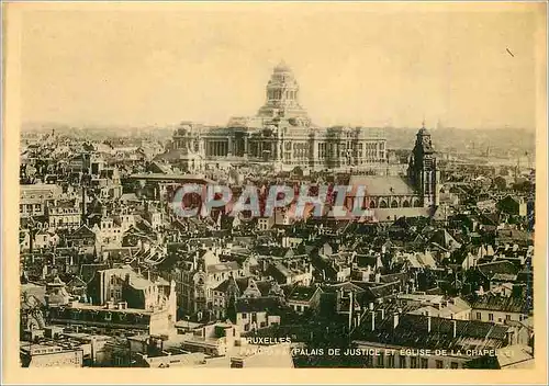 Cartes postales moderne Bruxelles Palais de Justice et Eglise de la Chapelle