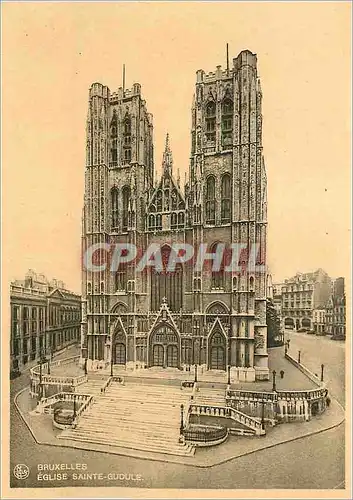 Moderne Karte Bruxelles Eglise Sainte Gudule