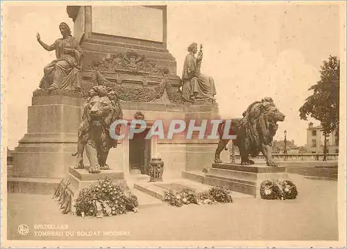 Cartes postales moderne Bruxelles Tombeau du Soldat Inconnu Lion
