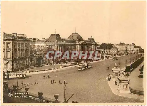 Moderne Karte Bruxelles Palais du Roi Tramway