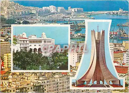 Moderne Karte Alger la Blanche Vue Generale