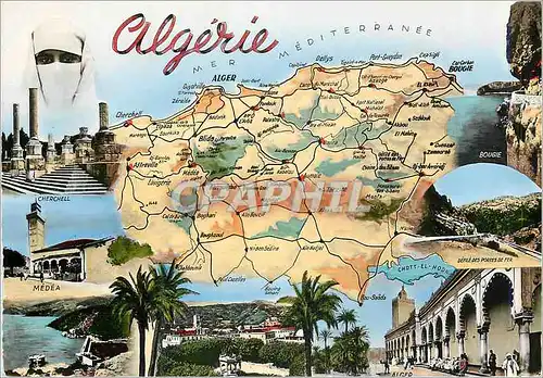 Cartes postales moderne Algerie Cherchell Medea Bougie