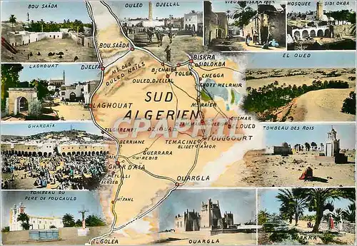 Moderne Karte Sud Algerien Bou Saada Ouled Djellal Mosquee Sidi Okba El Golea