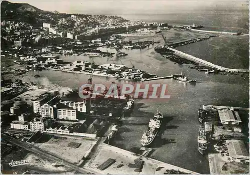 Moderne Karte Alger Vue Generale du Port et de l'Arriere Port Bateaux