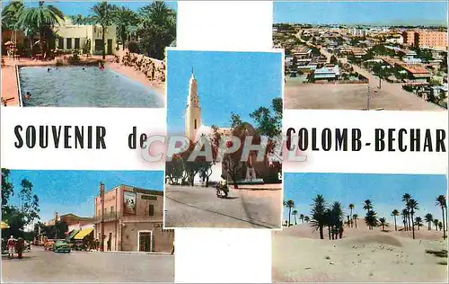 Moderne Karte Souvenir de Colomb Bechar