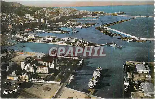 Moderne Karte Alger Vue Generale du Port et de l'Arriere Port Bateaux