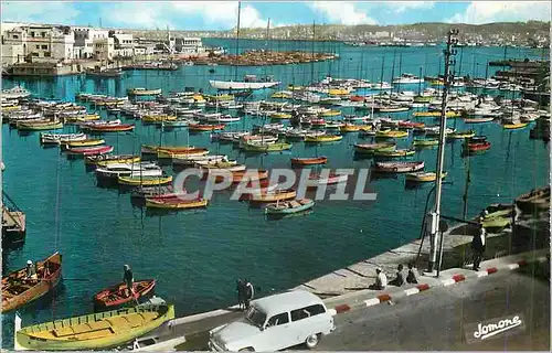 Moderne Karte Alger (El Djezair) Vue Generale sur le Port de Plaisance Bateaux