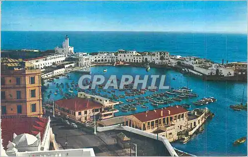 Moderne Karte Alger la Darse Bateaux