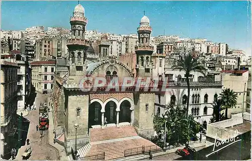 Moderne Karte Alger la Cathedrale et la Casbah