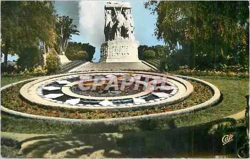 Moderne Karte Alger Monument aux Morts et l'Horloge Florale