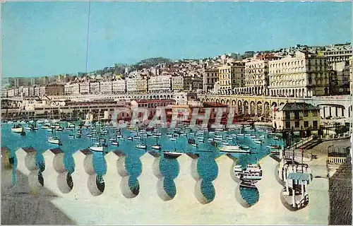 Cartes postales moderne Alger le Boulevard de la Republique pris de l'Amiraute Bateaux