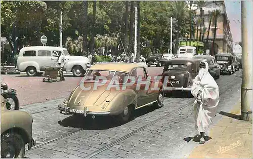 Moderne Karte Alger Boulevard de la Republique Automobile Femme