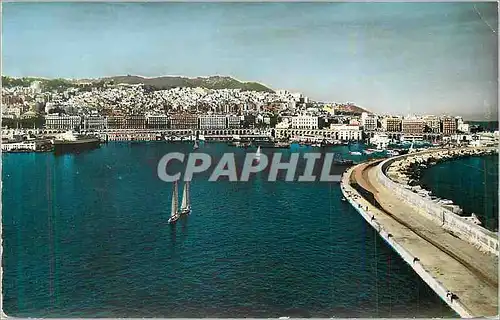 Moderne Karte Alger la Blanche Vue Generale et la Jetee