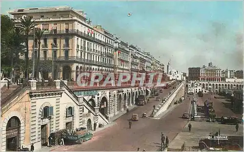 Moderne Karte Alger les Rampes et le Boulevard de la Republique