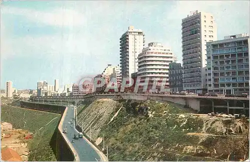 Moderne Karte Oran le Boulevard Front de Mer et la Route du Port