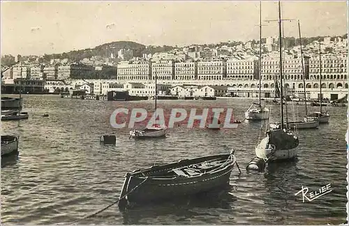 Moderne Karte Alger le Port Bateaux