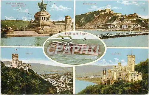 Cartes postales Gruss vom Rhein  Bateau
