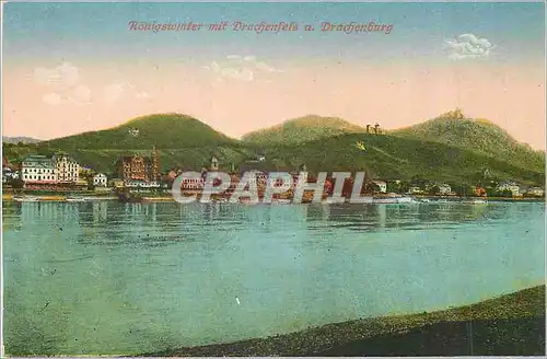 Ansichtskarte AK Konigswinter mit Drachenfels a Drachenburg