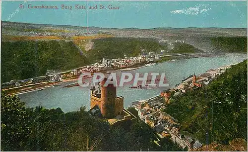 Cartes postales St Goarshausen Burg Ketz und St Goar