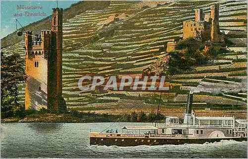 Cartes postales Mauseturm und Ehrenfels Bateau