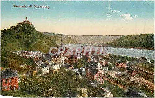 Cartes postales Braubach mit Marksburg