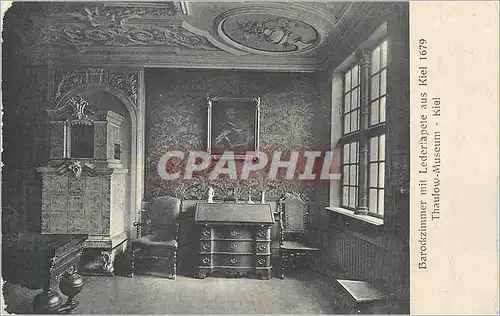 Cartes postales Kiel Thaulow Museum Barockzimmer mit Ledertapete aus Kiel