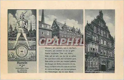 Cartes postales Hameln die Stadt der Rattenfanger Sage am Urdeutschen Weserstrom