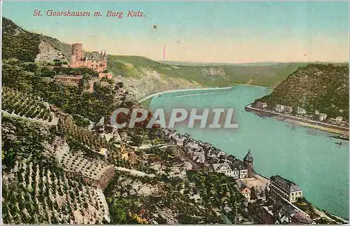 Cartes postales St Goarshausen m Burg Katz