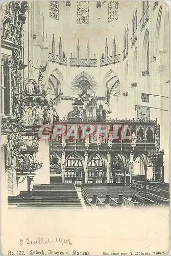 Cartes postales Lubeck Inneres d Marienk