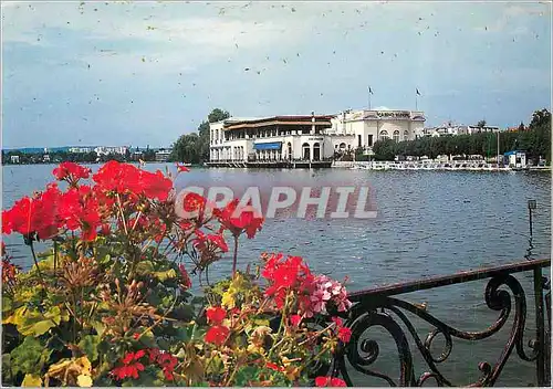 Moderne Karte Enghien les Bains (Val d'Oise) Le Lac et le Casino