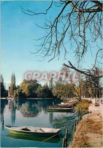 Moderne Karte Enghien (Val d'Oise) Les Bords du Lac Bateaux