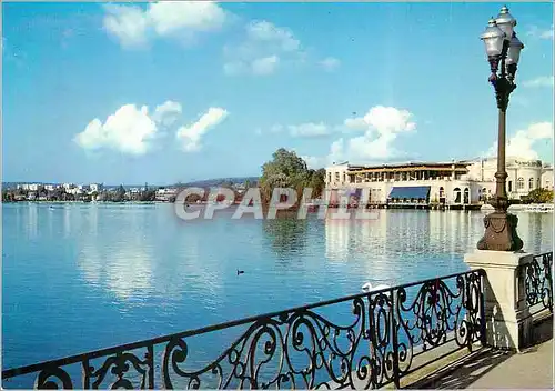 Moderne Karte Enghien les Bains (Val d'Oise) Le Lac et le Casino