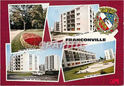 Cartes postales moderne Franconville (Val d'Oise) Le par cet la mairie La mare des Noues